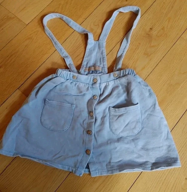 ZARA DENIM DUNGAREE Dress Skirt Girls Age 11/12 3.00 - PicClick UK