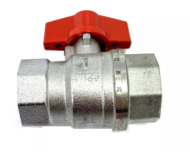 Ball Valve Full Bore Female 1" Inch BSP PF Red Handle  Pipe Valve pack of 5