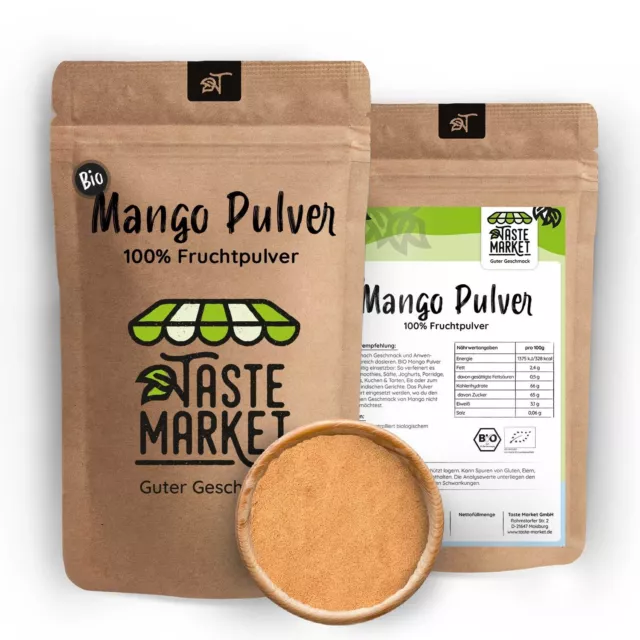 10x500 g polvere di mango BIO | polvere di frutta naturale | 100% mango | frullato