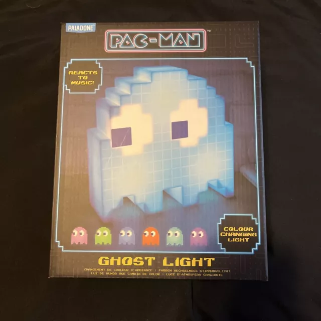 Pac Man Ghost Light Color Changing LED Light Reacts To Music 7" Paladone -new