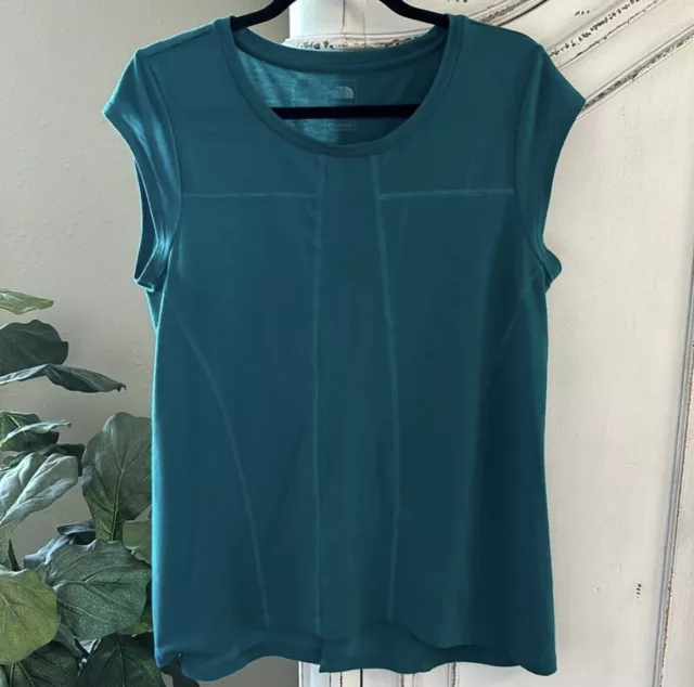 The North Face Flashdry Teal Cap Sleeve Activewear Top, Women's size Medium