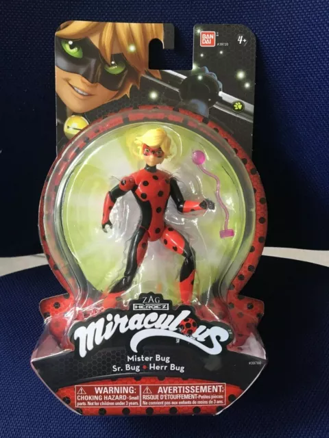 Miraculous Adrien Mister Bug / Cat Noir 6-inch Figure with accessories - New