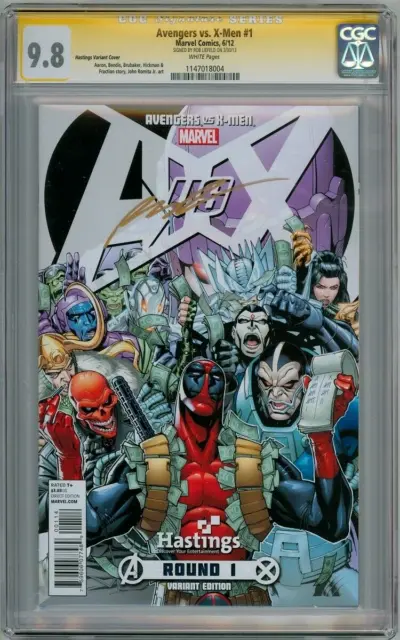 Avengers Vs. X-Men 1 Cgc 9.8 Signature Series Signed Rob Liefeld Deadpool Marvel