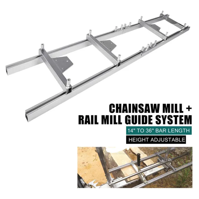 9 FT 2.7M Aluminum Ladder Connector Sets Chainsaw Milling Rail Mill Guide System