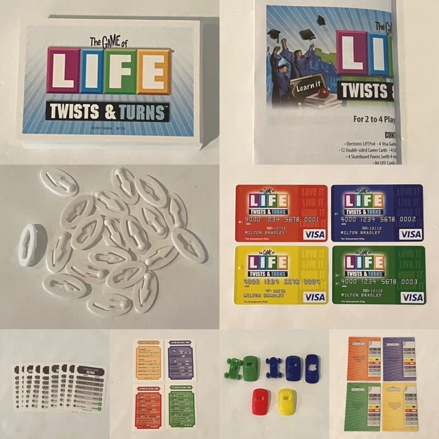 The Game Of Life Game Twists & Turns Replacement Parts & Pieces 2007 MB