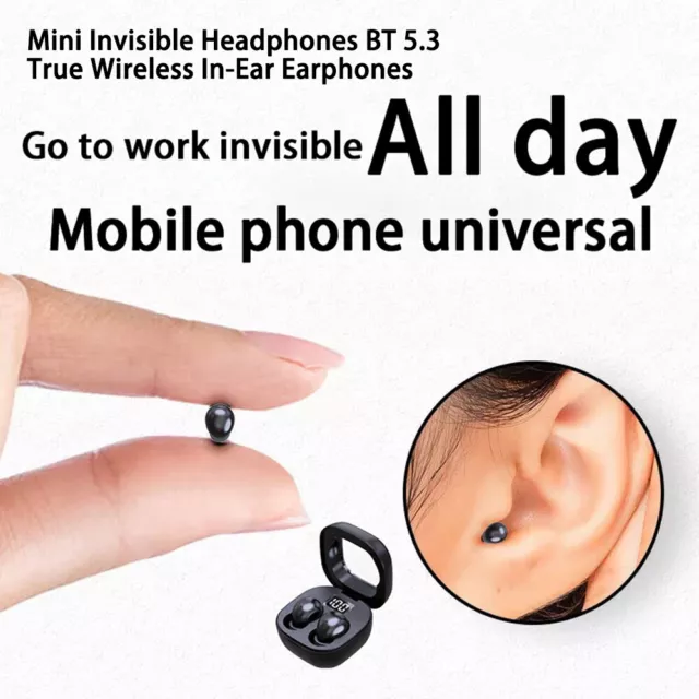 NEW Mini Earbuds Invisible Sleep Headphone Bluetooth 5.3 Earphones Wireless