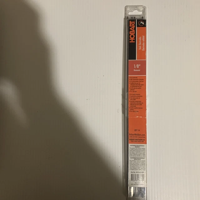 Hobart Nomacast Stick Electrodes - 14-Ct. Pkg., 1/8in. Dia., Model# H990003-RDP
