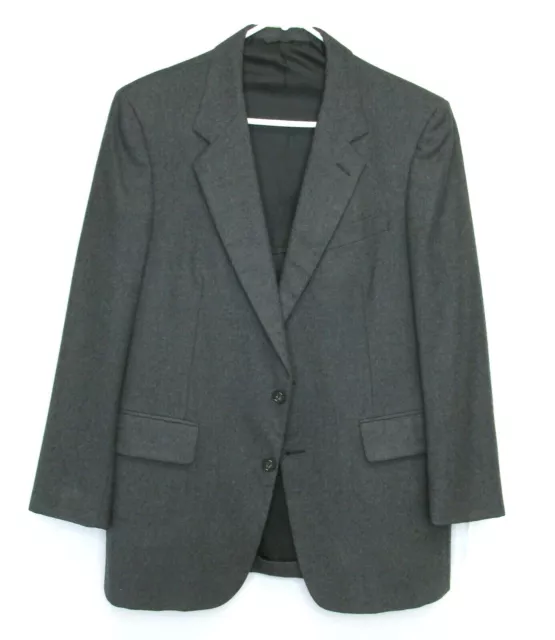 VINTAGE COLLEGE HALL Gray Wool Flannel Blazer Jacket Sportcoat 44R $24. ...