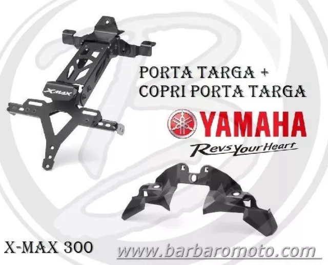 Portatarga Sportivo + Cover Originale Xmax X-Max 300 Dal 2017 Al 2022