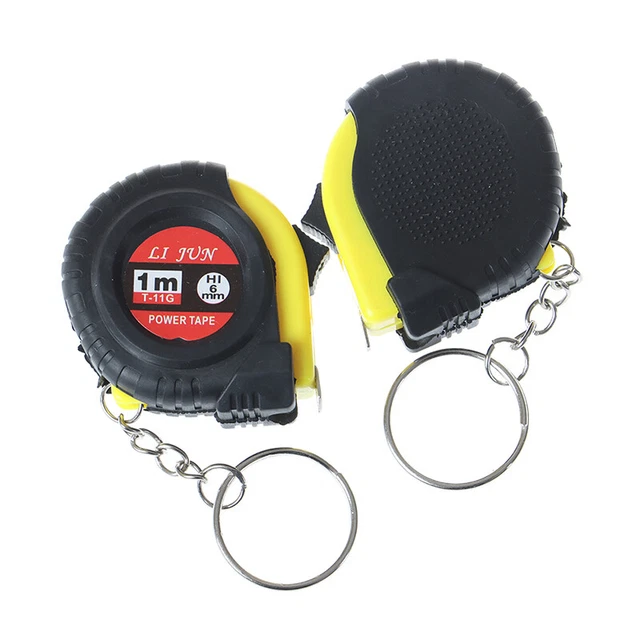 Mini righello retrattile acciaio inox misurazione tascabile righello misura 1m3 piedi