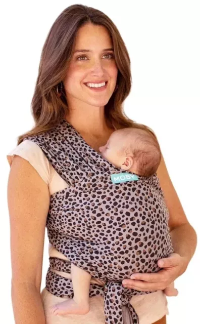 MOBY WRAP Classic Baby Carrier 100% Cotton Fabric - Leopard Print NEW