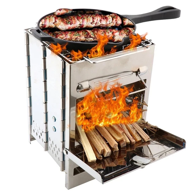 TOP Grill BBQ Holzkohlegrill Klappgrill Camping Standgrill Tragbar Edelstahl NEU