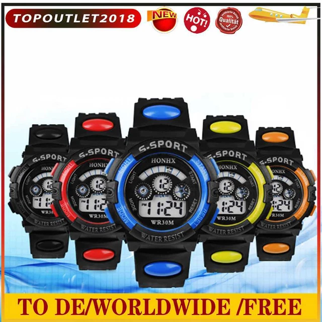 Fashion Unisex Army Watch with Alarm Clock Multifunction for Teens Students
