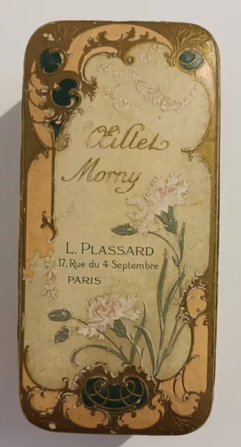 Ancienne boite vide de parfum Œillet Morny L. Plassard Paris