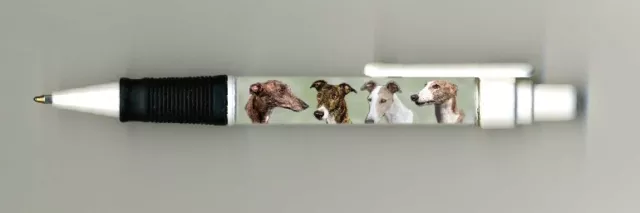 Greyhound Dog Design Retractable Acrylic Ball Point Pen Gift Idea by Starprint