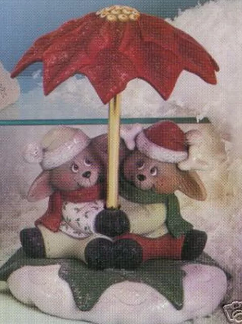 Special Listing for Stnick250 Ceramic Bisque  Reindeer Couple Parasol Music Box