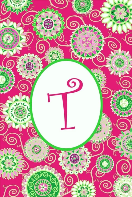 Beautiful Fashion Circle Double Sided Monogram T Garden Flag