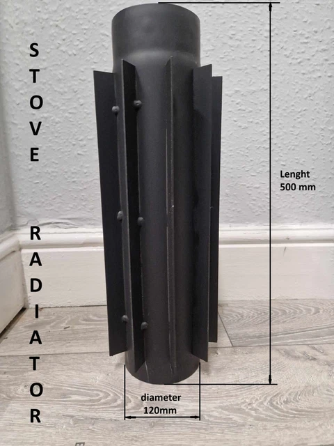 Scambiatore Di Calore Per Canna Fumaria 130 Mm - 5 Tubi XL, Con Valvola Manuale, Per Stufe A Legna E Camini