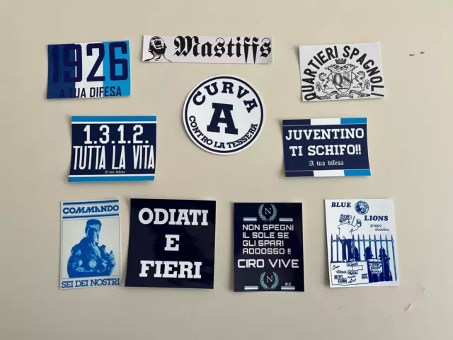Napoli 10 Adesivi Stickers Pegatinas Aufkleber Ultras 4351