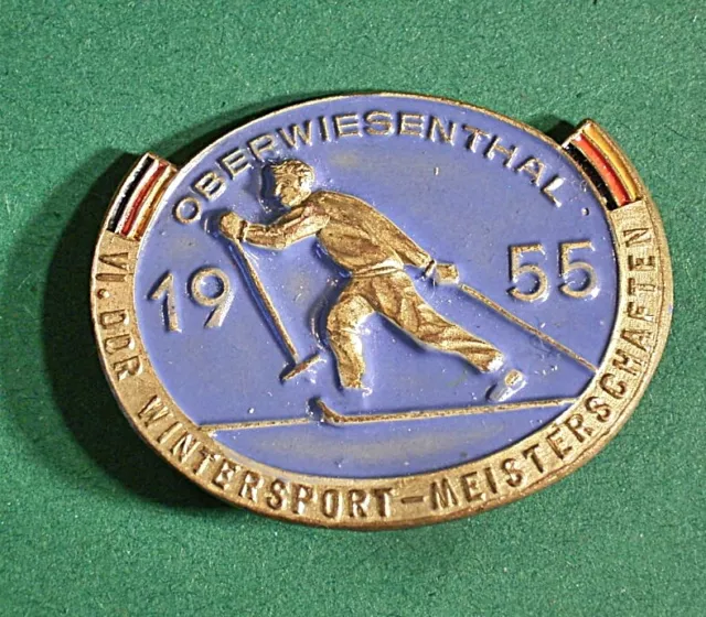 01 433 DDR Abzeichen VI. DDR Wintersport-Meisterschaften Oberwiesenthal 1955