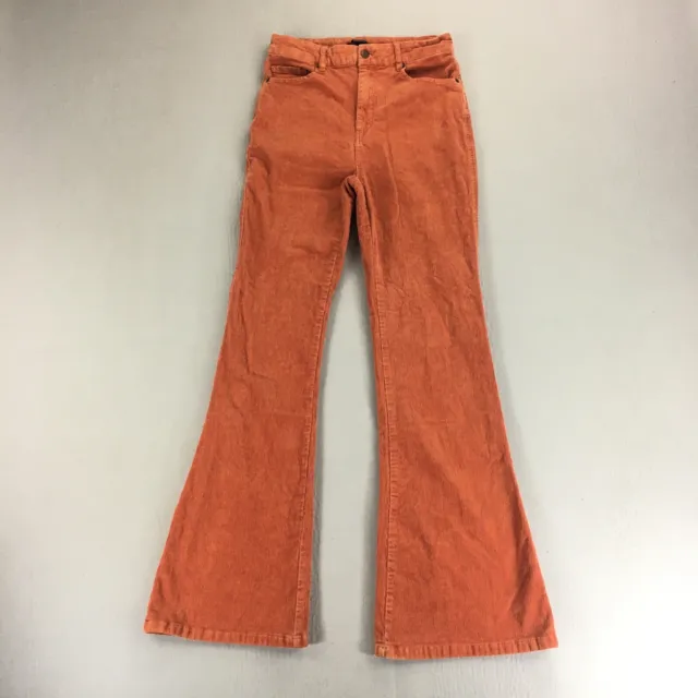 Forever 21 Pants Women’s M Burnt Orange Wide Leg Corduroy  w/Pockets 70s Boho