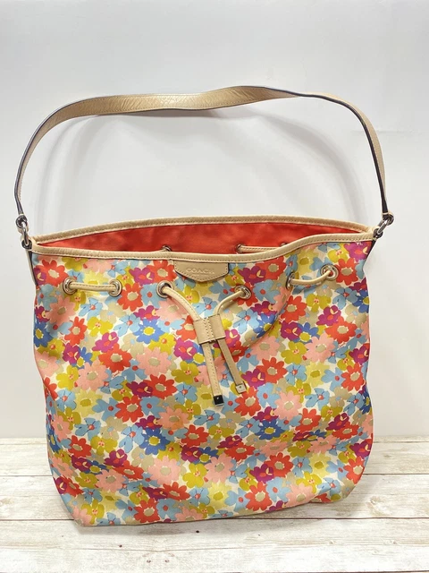 Authentic Vintage Coach Flower Tote Bag/Purse - As Is