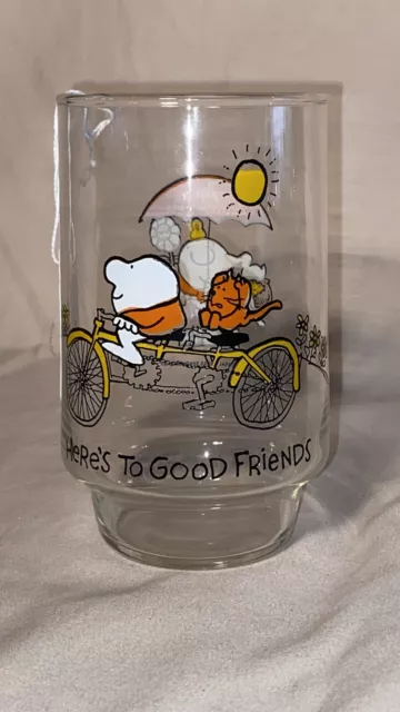 Ziggy VINTAGE 1977 7Up Collector's Series HERE'S TO GOOD FRIENDS Drinking Glass