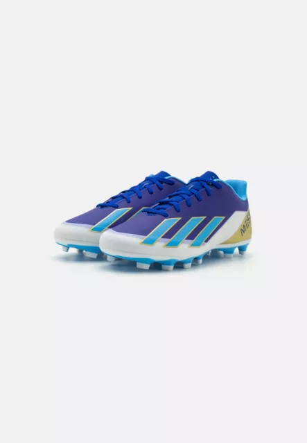 Scarpa da calcio ADIDAS X CRAZYFAST CLUB  FxG  MESSI in eco pelle blu club e bia