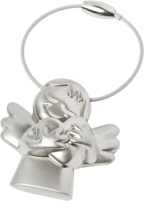 Portachiavi Angelo Custode 'Carla' Per Auto - Regalo Portafortuna Con Messaggio 'Guida Con Attenzione' In Oro Rosa - Foto 13