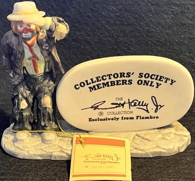 Emmett Kelly Jr. Collectors Society Members Only 5" CLOWN Figurine 1984 Flambro