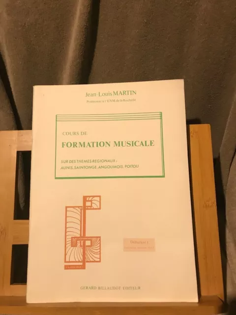 Jean-Louis Martin Cours de Formation musicale sur des thèmes régionaux Billaudot