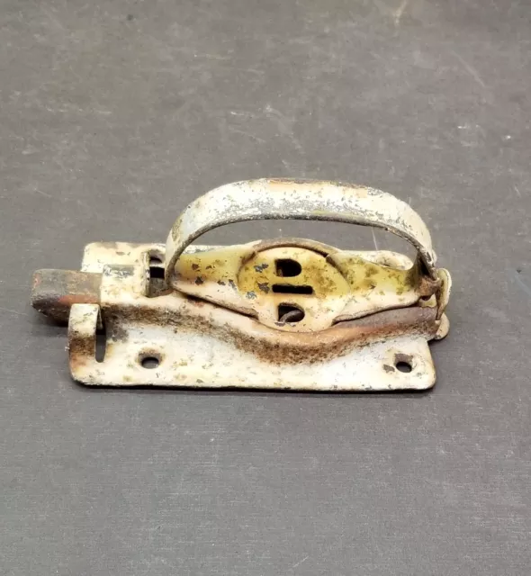 Antique Original Barn Door Latch Swinging Door, Shed Latch with D-Handle Salvage