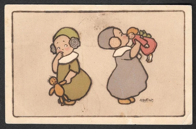 RARA CARTOLINA BAMBINI FIRMATA BERTIGLIA serie 3553