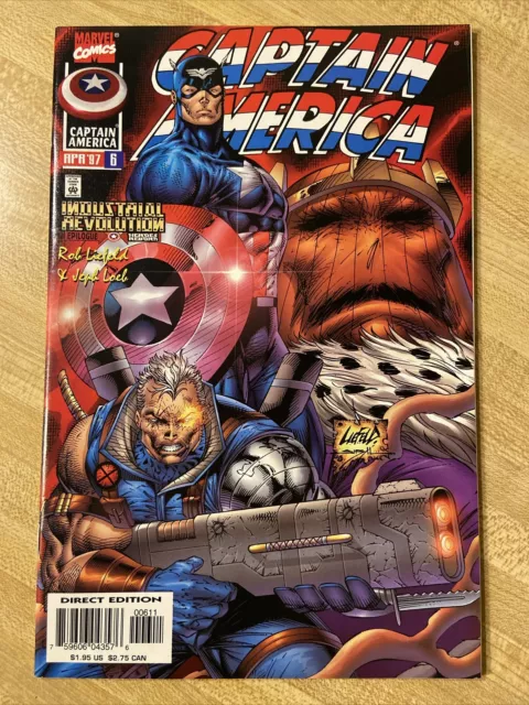 🔴 Captain America #6 (Marvel Comics April 1997) ROB LIEFELD COMICBOOK COVER