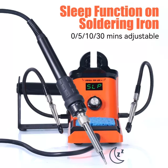 60W Rework Soldering Station LED Adjustable Temp 926LED-III SMD Solder Iron Kits