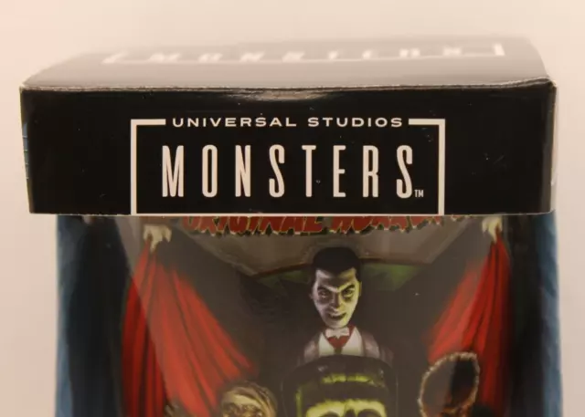 NEW Universal Monsters Pint Glass 16 oz Frankenstein Dracula Mummy Wolfman Bride 2