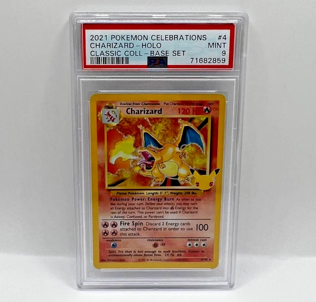 Pokemon Charizard 4/102 Celebrations 25th PSA 9 Base Set Holo Base Set Mint Eng