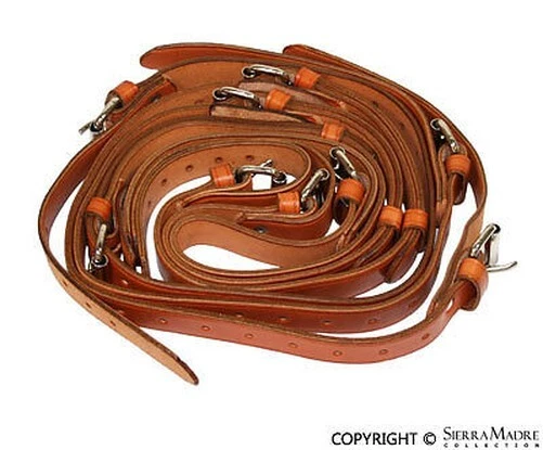 Bagage Rack Cuir Bracelet Set, Fauve, Tout Porsche 356's (50-65)