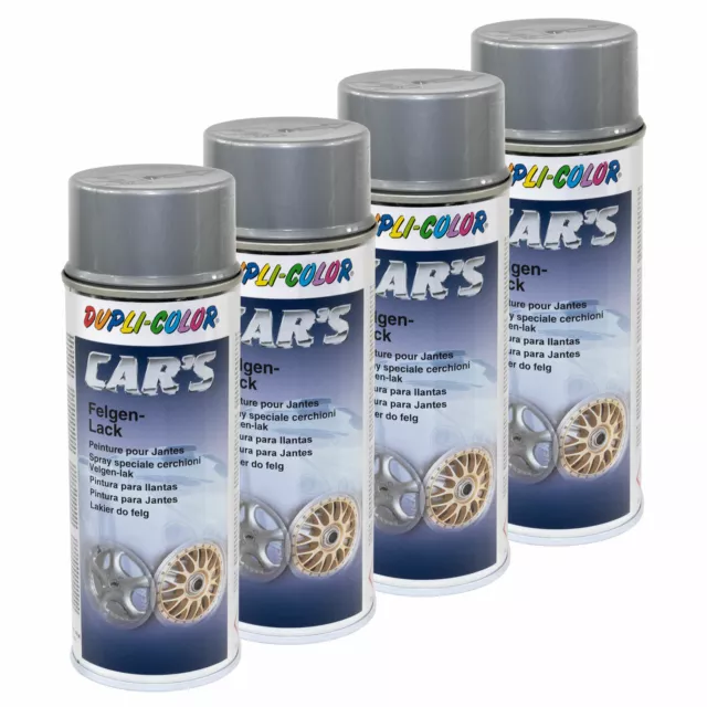 Vernis de Jantes Argent 4x 400 ML Spray Peinture Dupli Color 358919 Voiture