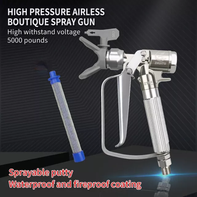 5000PSI Airless Spray Gun XTR5 Round Handle W/ Tip Nozzle Spray Gun Seat 2