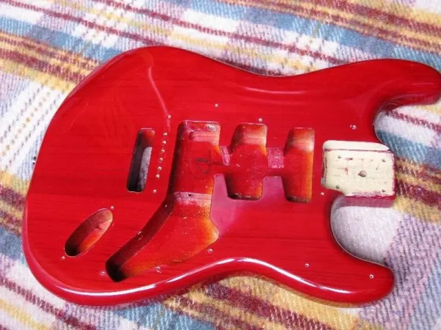 Strat / Stratocaster type electric guitar body - dark red