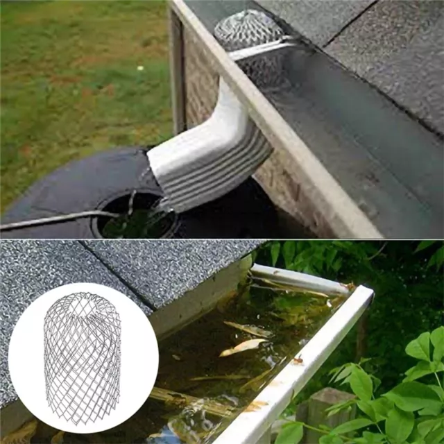 Blockage Leaf Drains Debris Roof Gutter Strainer Drain Net Cover Guard Filters