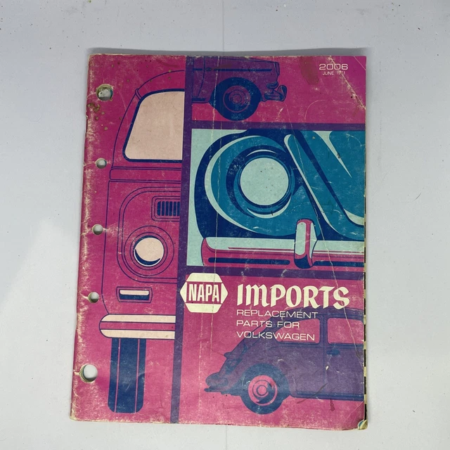 NAPA Volkswagon Imports June 1971 Parts Catalog Beetle Transporter Cat #2006