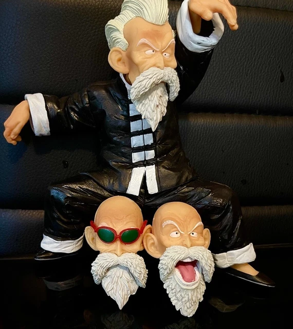 ANIME DRAGON BALL Master Roshi Kame Sennin Black 3 head Figure New 6 In ...