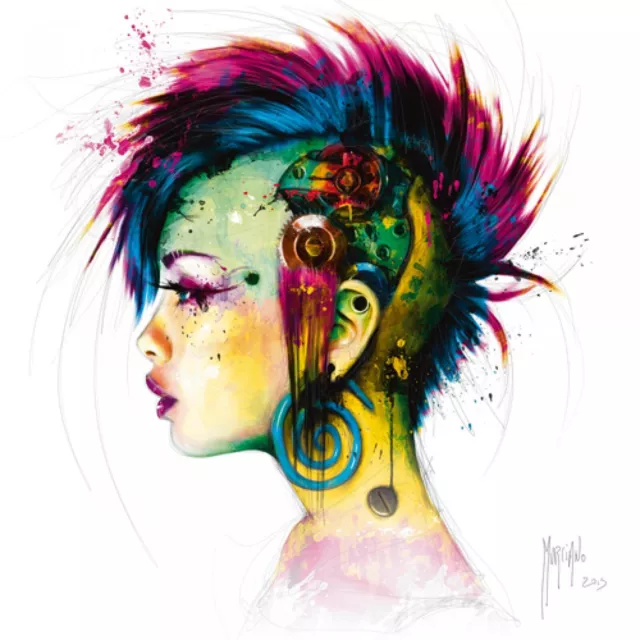 CYBER PUNK - Patrice Murciano 30x30 Kunstdruck Poster Plakat Bild NEU