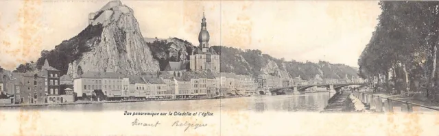 Belgique - DINANT (Namur) Carte panoramique - La citadelle et l'église