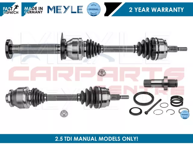 For Vw Transporter T5 2.5 Complete Left Right Drive Shaft Stub Axle Meyle