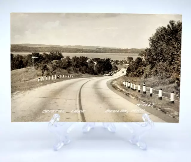 1967 RPPC Postcard~ Road View Crystal Lake~ Beulah, Michigan