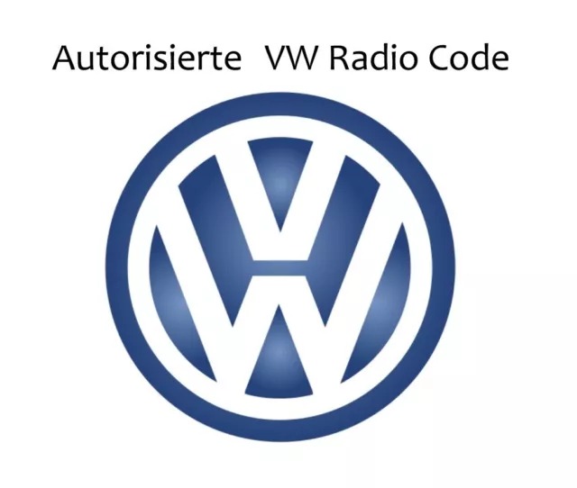 Radio Code Pin Volkswagen RNS RCD Blaupunkt Navigation Alpha Alle Radios Audi 88