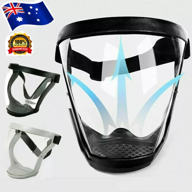 Anti-fog Full Face Shield Super Protective Head Cover Transparent Safety Mask AU